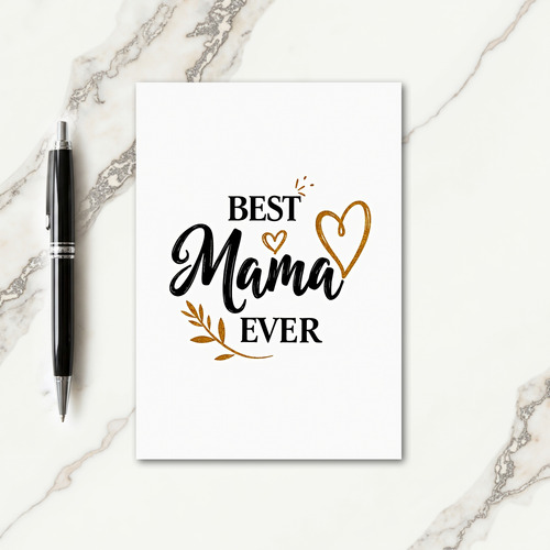 Golden Heart Mamas Day Card