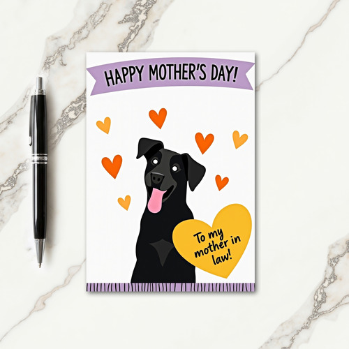 Golden Heart Mothers Day Note Card