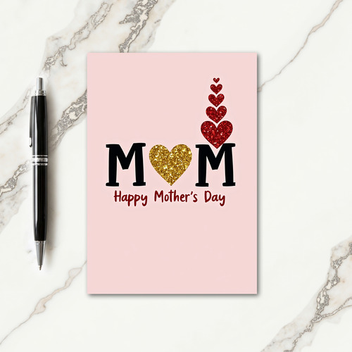 Golden Heart Sweet Mothers Day Card
