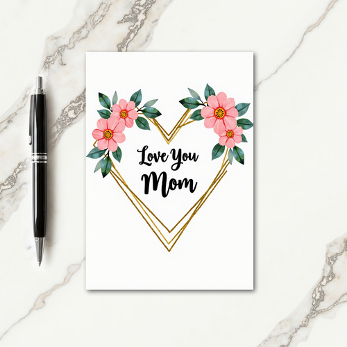 Golden Heartfelt Message Card
