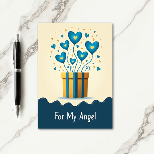 Golden Hearts Birthday Card