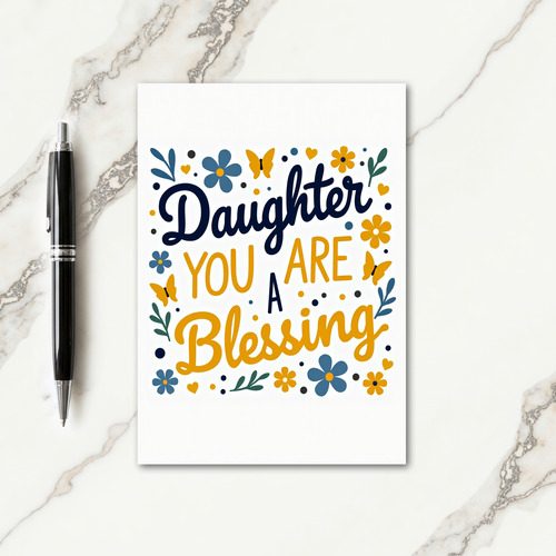 Golden Hearts Daughter Card