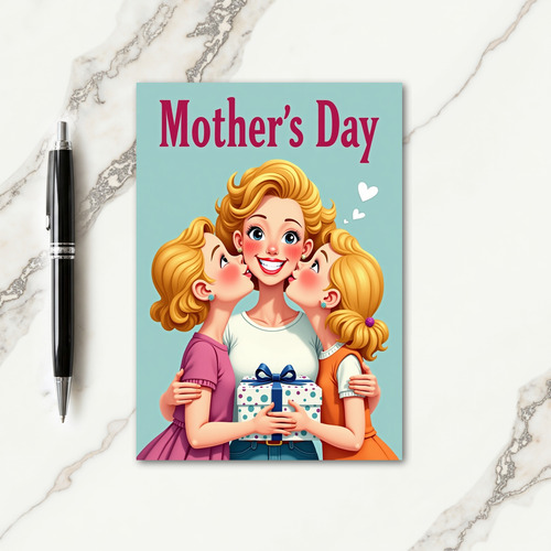 Golden Hearts Family Love Card