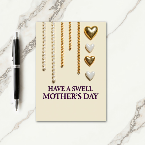 Golden Hearts Mothers Day Card
