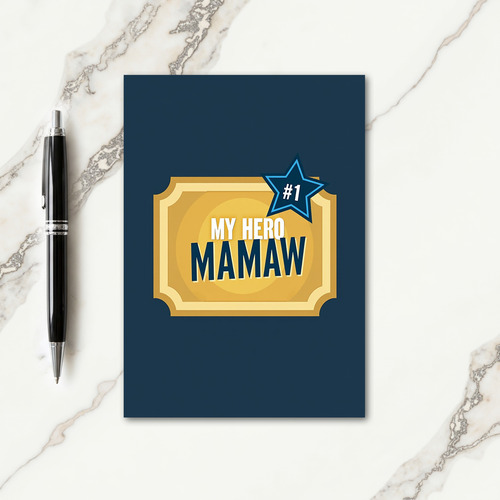 Golden Hero Mamaw Mothers Day Card