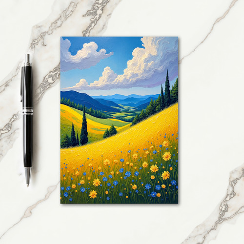 Golden Hills Birthday Card