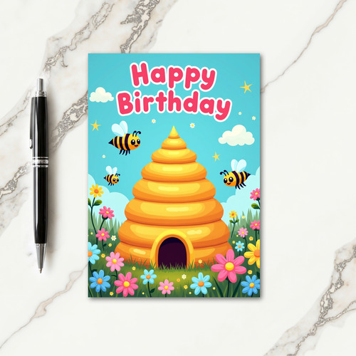 Golden Home Birthday Card