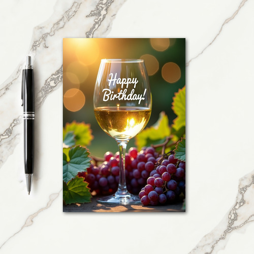 Golden Hour Birthday Glass Card