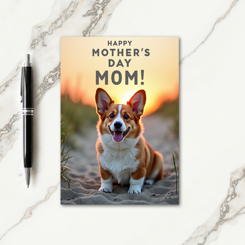 Golden Hour Dog Best Wishes Card