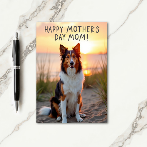 Golden Hour Dog Moms Day Card