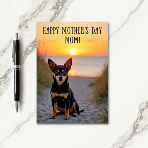 Golden Hour Dog Mothers Day Card