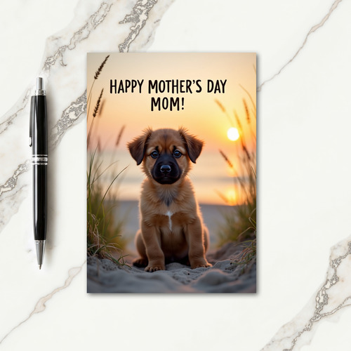 Golden Hour Puppy Love Card