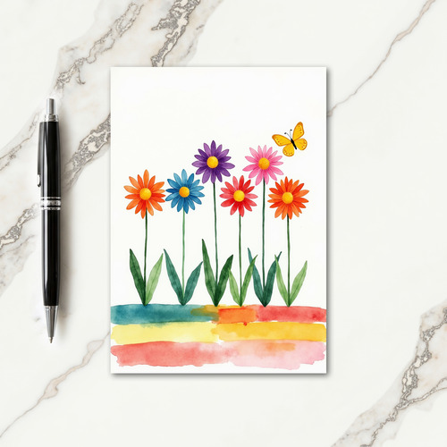 Golden Insect Birthday Card