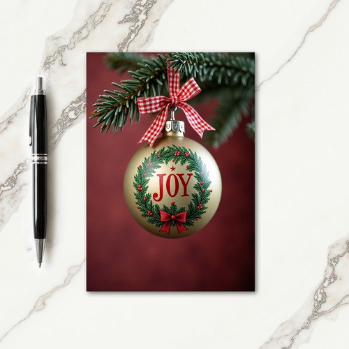Golden Joy Ornament Card
