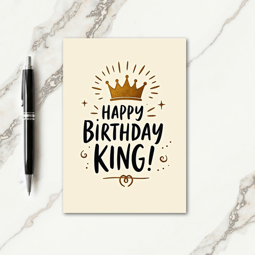 Golden Kings Birthday Card