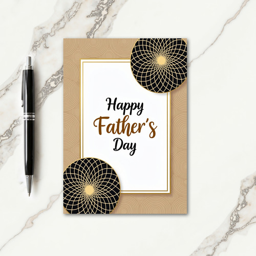 Golden Lattice Fathers Day Card