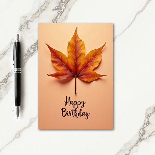 Golden Leaf Celebration Card