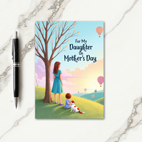 Golden Leaf Mothers Day Card