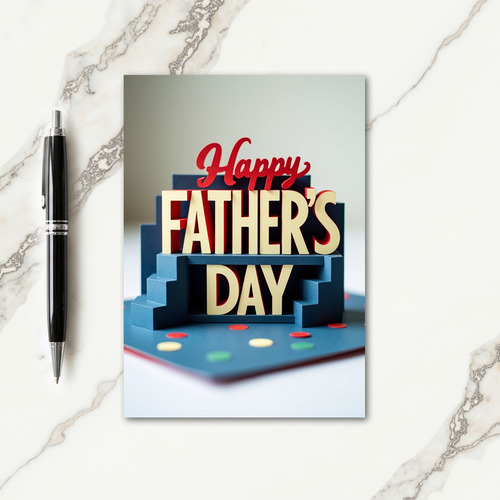 Golden Letters Fathers Day Card