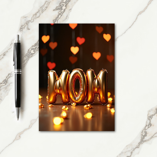 Golden Letters Love Light Card