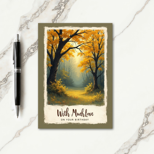 Golden Light Birthday Path Card