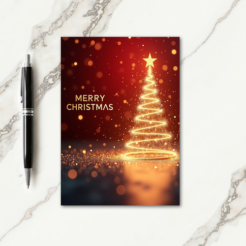 Golden Light Christmas Card