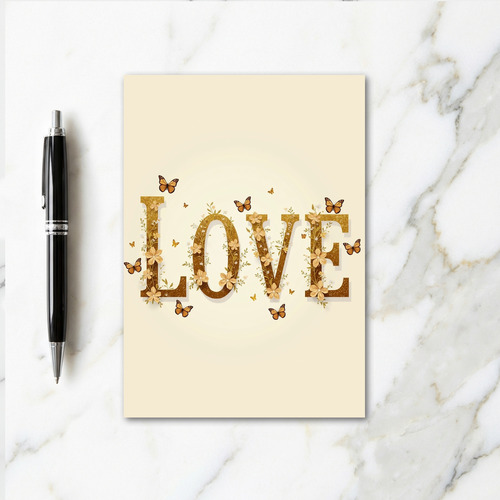 Golden Love Blooms Card