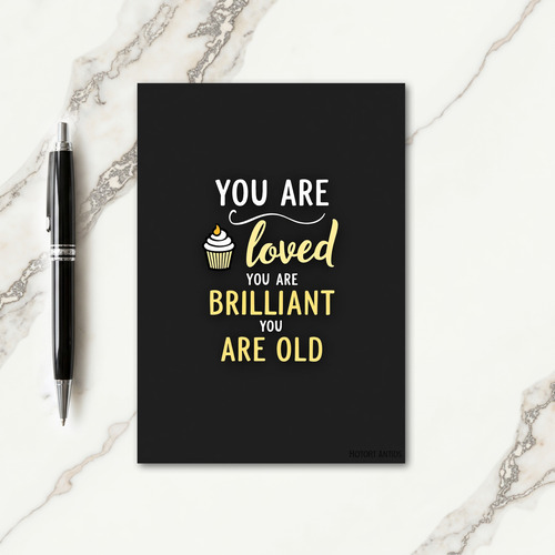 Golden Loved Birthday Card