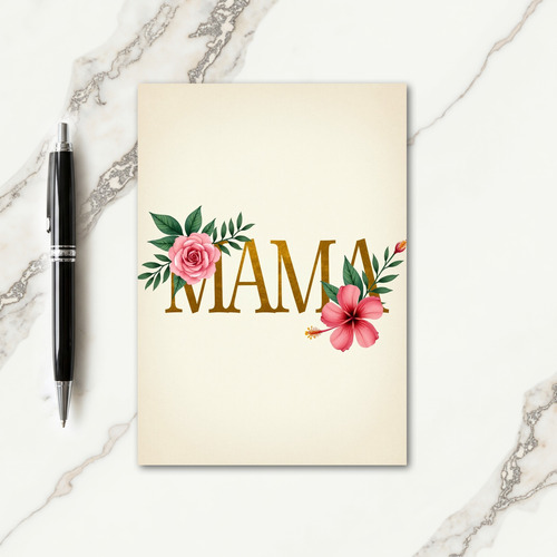 Golden Mama Lovely Floral Card