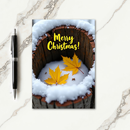 Golden Maple Christmas Card
