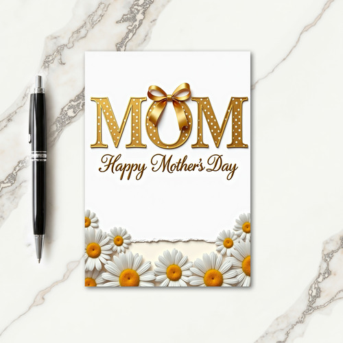 Golden Mom Happy Mothers Day Card
