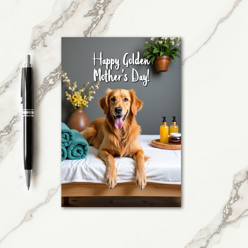 Golden Mother Happy Day Card