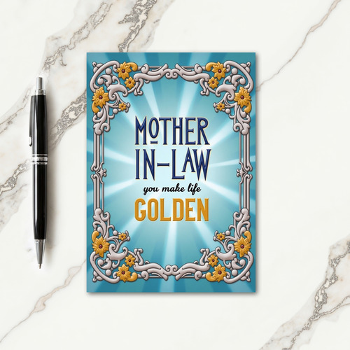 Golden Mother In Law Card