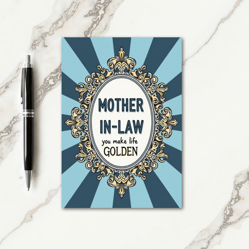 Golden Mother In Law You Card