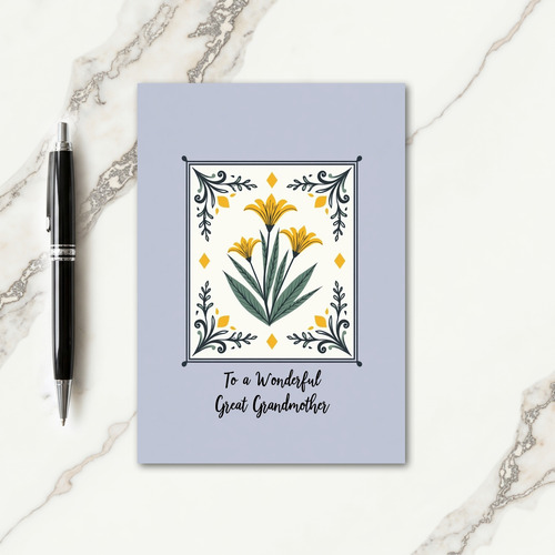 Golden Mothers Day Blooms Card