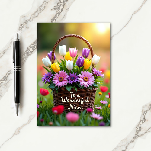 Golden Mothers Day Floral Card