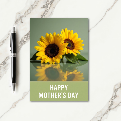 Golden Mothers Day Flower Card