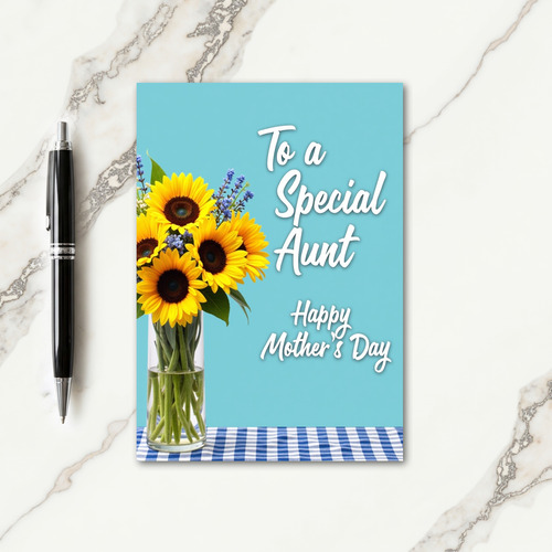 Golden Mothers Day Flowers Card