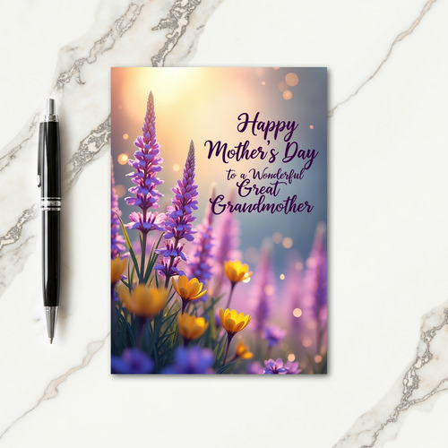 Golden Mothers Day Glow Card