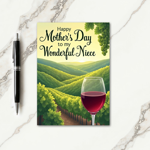 Golden Mothers Day Niece Card