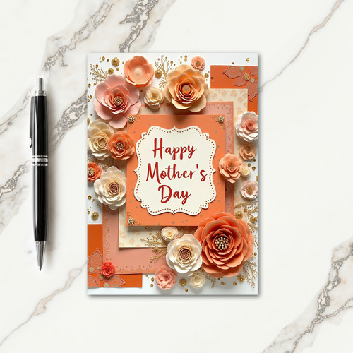 Golden Mothers Day Shimmer Art Card