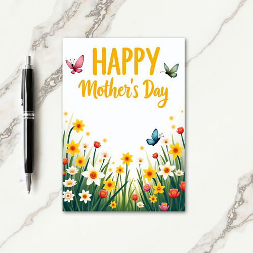 Golden Mothers Day Spring Card