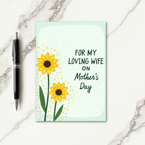 Golden Mothers Day Wife Card
