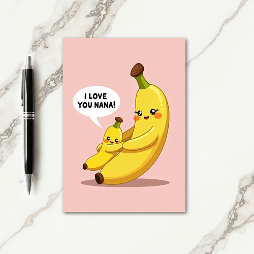 Golden Nana I Love You Card