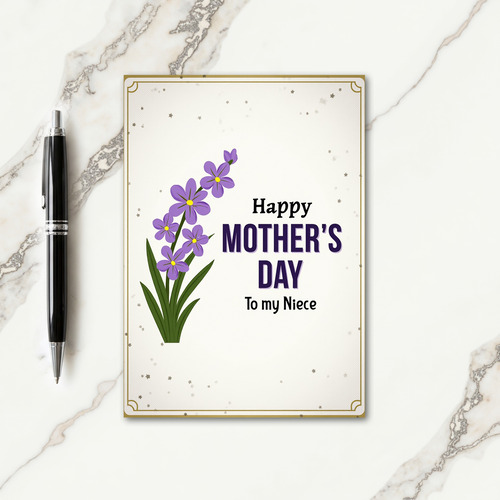 Golden Niece Mothers Day Card