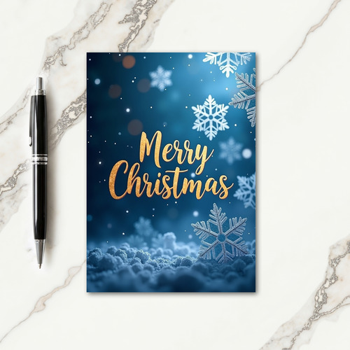 Golden Night Sky Wishes Card