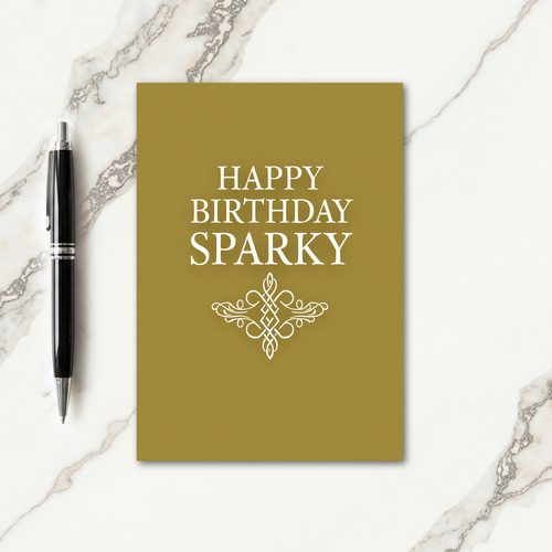 Golden Ochre Birthday Card