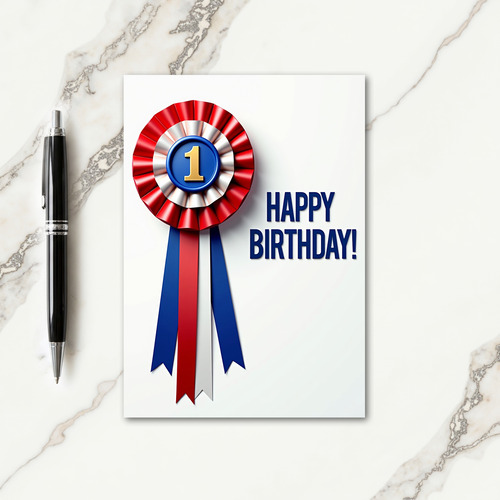 Golden One Birthday Card