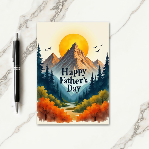 Golden Orb Fathers Day Art Card