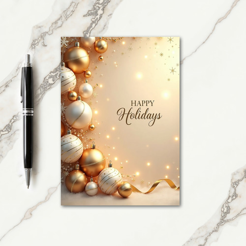 Golden Ornament Card